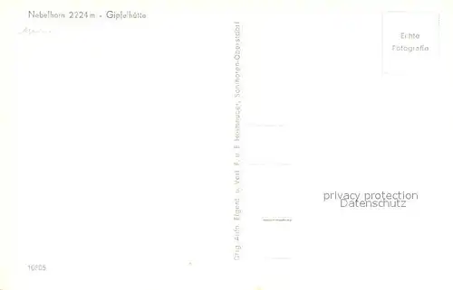 AK / Ansichtskarte Nebelhorn Gipfelhuette Fernsicht Alpenpanorama Nebelhorn