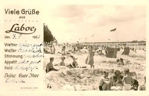 AK / Ansichtskarte Laboe Strandleben Laboe