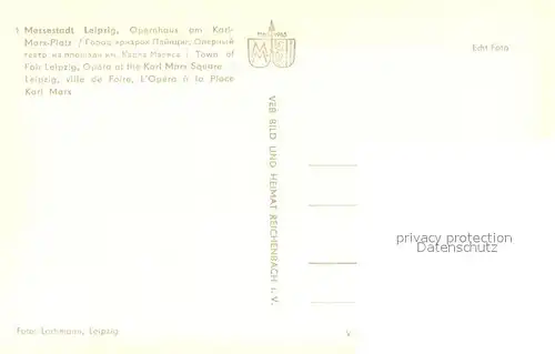 AK / Ansichtskarte Leipzig Opernhaus am Karl Marx Platz Messestadt Leipzig