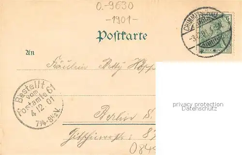 AK / Ansichtskarte Crimmitschau Partie an der Bismarckbruecke Crimmitschau