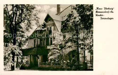 AK / Ansichtskarte Braunsdorf_Floeha Haus Flechsig Kinder Ferienlager Braunsdorf Floeha