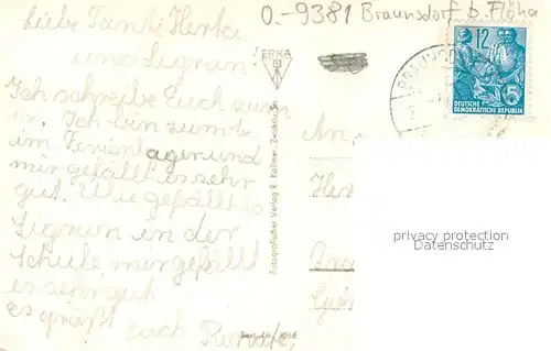 AK / Ansichtskarte Braunsdorf_Floeha Haus Flechsig Kinder Ferienlager Braunsdorf Floeha