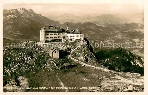 AK / Ansichtskarte Berchtesgaden Panorama Blick vom Watzmannhaus Untersberg Alpenpanorama Berchtesgaden