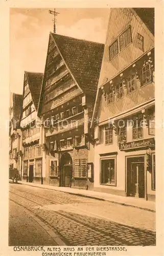 AK / Ansichtskarte Osnabrueck Altes Haus an der Bierstrasse Osnabruecker Frauenverein Osnabrueck