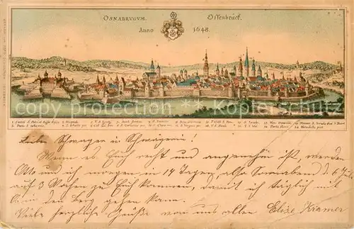 AK / Ansichtskarte Osnabrueck Osnabrueck im Jahre 1648 Osnabrueck