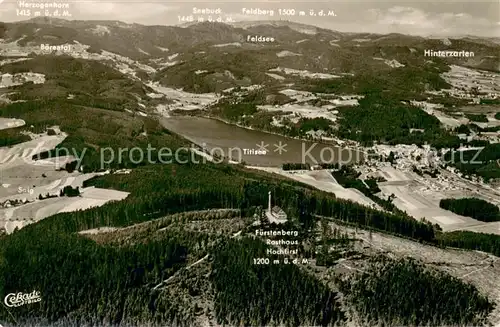 AK / Ansichtskarte Titisee Hochfirst Fuerstenberg Rasthaus Blick zum Feldberg Schwarzwald Titisee