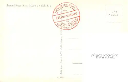 AK / Ansichtskarte Nebelhorn Edmund Probst Haus im Winter Nebelhorn