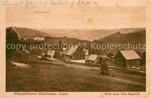 AK / Ansichtskarte Schellerhau Blick nach Ober Kipsdorf und Diakonissenheim Schellerhau