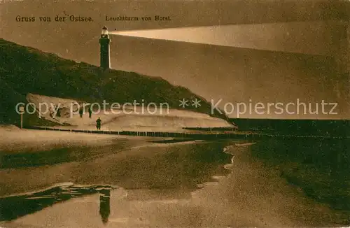 AK / Ansichtskarte Horst__Ostsee_Niechorze Panorama mit Leuchtturm 