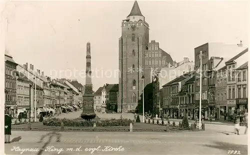 AK / Ansichtskarte Haynau_Chojnow Ring mit Ev Kirche Haynau Chojnow
