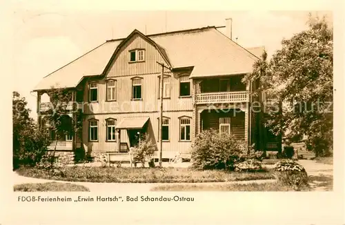 AK / Ansichtskarte Ostrau_Bad_Schandau FDGB Ferienheim Erwin Hartsch Aussenansicht Ostrau_Bad_Schandau