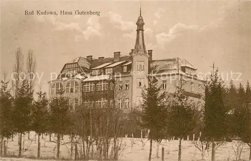 AK / Ansichtskarte Bad_Kudowa_Kudowa Zdroj_Niederschlesien Haus Gutenberg 
