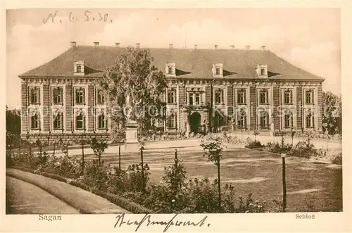 AK / Ansichtskarte Sagan_Zagan_Poland Schloss 