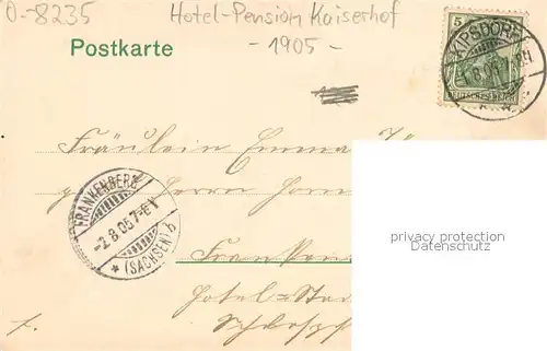 AK / Ansichtskarte Baerenfels_Erzgebirge Hotel Pension Kaiserhof Aussenansicht Baerenfels Erzgebirge