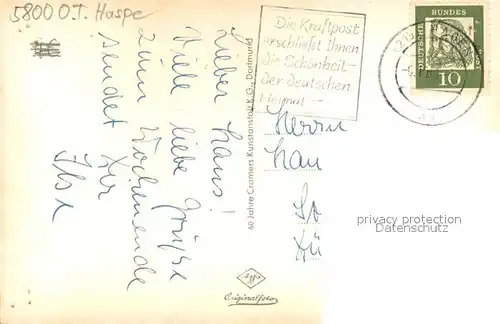 AK / Ansichtskarte Haspe_Hagen Berlinerstr. m. kath. Kirche Talsperre Hapserbachtal Gesamtansicht Haspe Hagen