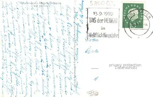 AK / Ansichtskarte Delstern_Hagen Marienhof Aussenansicht Fachwerkhaus Delstern_Hagen