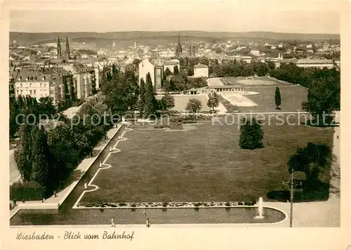 AK / Ansichtskarte Wiesbaden Blick vom Bahnhof Wiesbaden