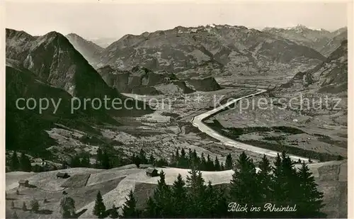 AK / Ansichtskarte Rheintal_SG Blick ins Rheintal Alpenpanorama 