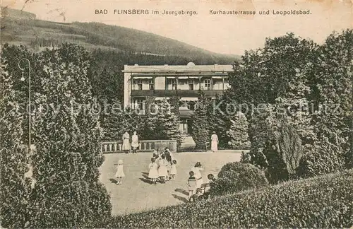 AK / Ansichtskarte Bad_Flinsberg_Swieradow_Zdroj Kurhausterrasse und Leopoldsba Bad_Flinsberg