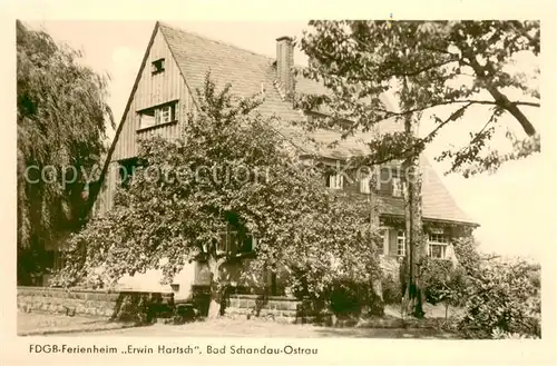 AK / Ansichtskarte Ostrau_Bad_Schandau FDGB Ferienheim Erwin Hartsch Aussenansicht Ostrau_Bad_Schandau