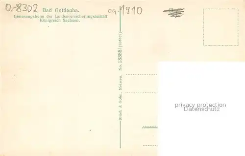 AK / Ansichtskarte Bad_Gottleuba Berggiesshuebel Genesungsheim Zentralbad und Haupteingang Bad