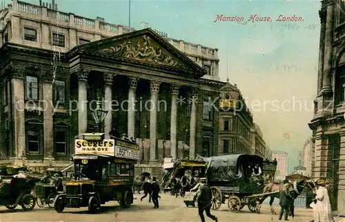 AK / Ansichtskarte London Mansion House Traffic London