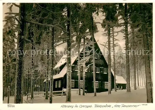AK / Ansichtskarte Altenberg_Erzgebirge Waldschaenke Alter Raupennest im Schnee Altenberg Erzgebirge