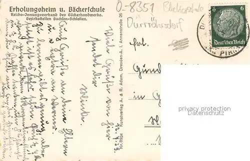 AK / Ansichtskarte Dittersbach_Duerrroehrsdorf Erholungsheim und Baeckerschule  