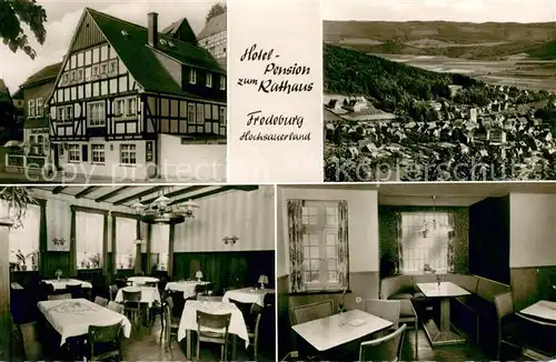 AK / Ansichtskarte Fredeburg_Schmallenberg Hotel Pension Zum Rathaus Fredeburg_Schmallenberg