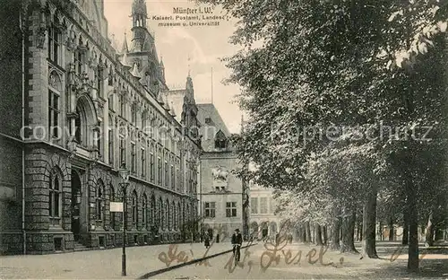 AK / Ansichtskarte Muenster_Westfalen Landesmuseum und Universitaet Muenster_Westfalen