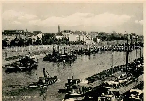 AK / Ansichtskarte Duisburg_Ruhr Hafenpartie Duisburg Ruhr