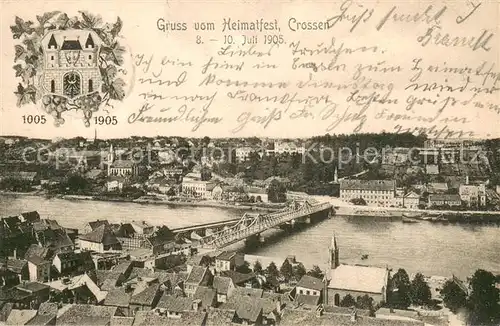 AK / Ansichtskarte Crossen_Oder_Krosno_Odrzanskie Panorama 