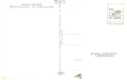 AK / Ansichtskarte Albaum Gasthof Zur Post m. Freibad Albaum