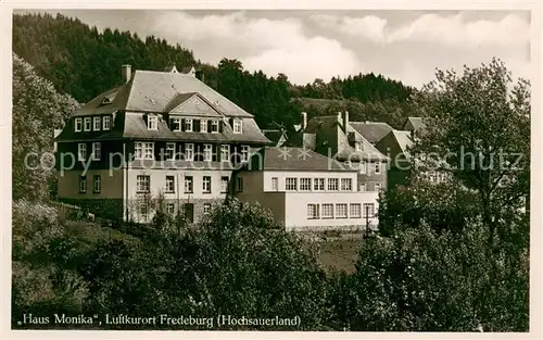 AK / Ansichtskarte Fredeburg_Schmallenberg Haus Monika Aussenansicht Fredeburg_Schmallenberg