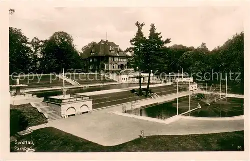 AK / Ansichtskarte Sprottau_Szprotawa_Niederschlesien Parkbad 