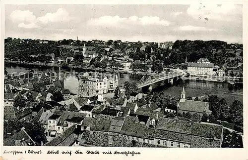 AK / Ansichtskarte Crossen_Oder_Krosno_Odrzanskie Stadtblick mit Berglehnen 