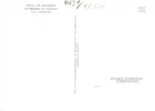 AK / Ansichtskarte Metelen Hotel am Gauxbach Aussenansicht Metelen
