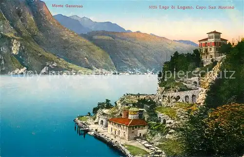 AK / Ansichtskarte Lago_di_Lugano Monte Generoso Capo San Martino Lago_di_Lugano