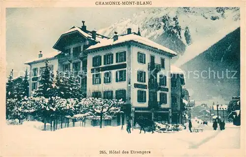 AK / Ansichtskarte Chamonix Hotel des Etrangers Chamonix
