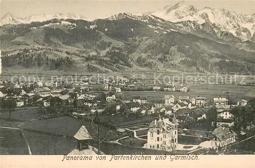 AK / Ansichtskarte Garmisch Partenkirchen Panorama Garmisch Partenkirchen