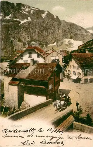 AK / Ansichtskarte Andermatt_UR Dorfpartie 