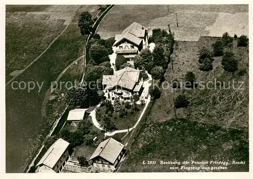 AK / Ansichtskarte Aeschi_BE Pension Friedegg Fliegeraufnahme Aeschi_BE
