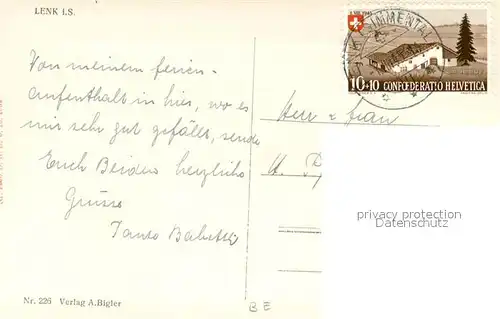 AK / Ansichtskarte Lenk_Simmental Ortspartie Kirche Lenk Simmental