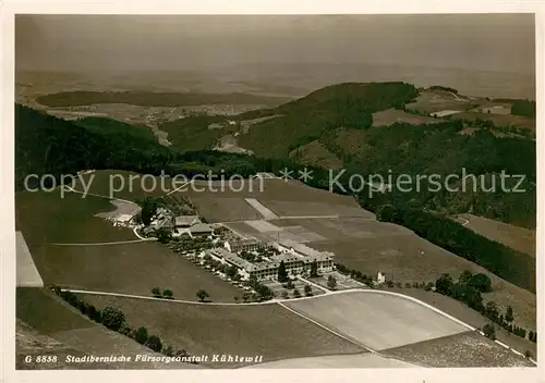 AK / Ansichtskarte Bern_BE Stadtbernische Fuersorgeanstalt Kuehlewil Fliegeraufnahme Bern_BE