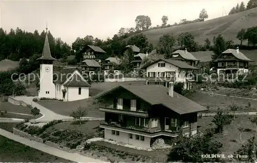 AK / Ansichtskarte Goldiwil Ortsansicht mit Kirche Goldiwil