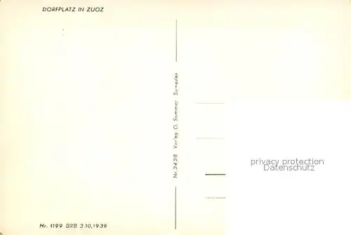 AK / Ansichtskarte Zuoz_GR Dorfplatz mit Kirche Zuoz_GR