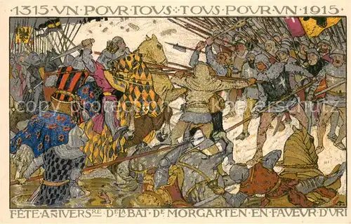 AK / Ansichtskarte Morgarten_ZG Fete Anniversaire de la Bat de Morgarten 