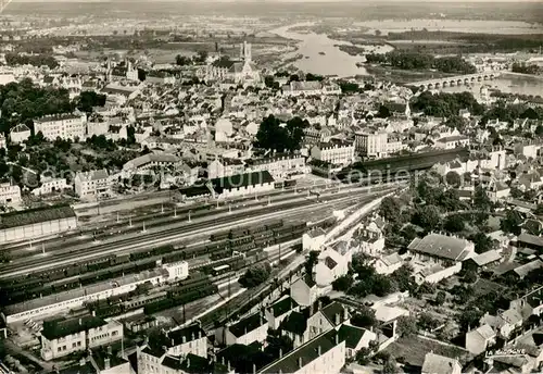 AK / Ansichtskarte Nevers_58 Vue generale aerienne prise sur la gare Meandres de la Loire 