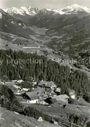 AK / Ansichtskarte Pany_GR Blick nach Klosters und der Silvrettagruppe 