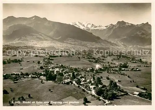 AK / Ansichtskarte Aeschi_BE Fliegeraufnahme Aeschi_BE